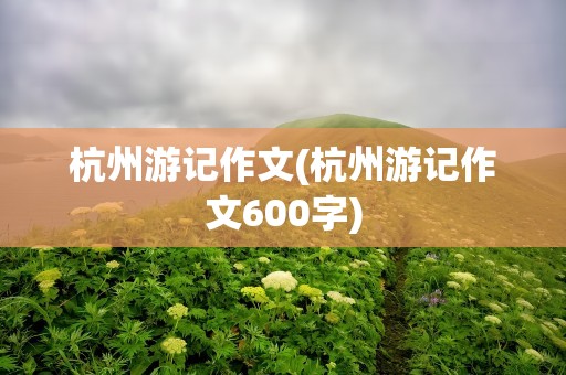 杭州游记作文(杭州游记作文600字)