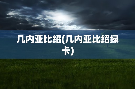 几内亚比绍(几内亚比绍绿卡)