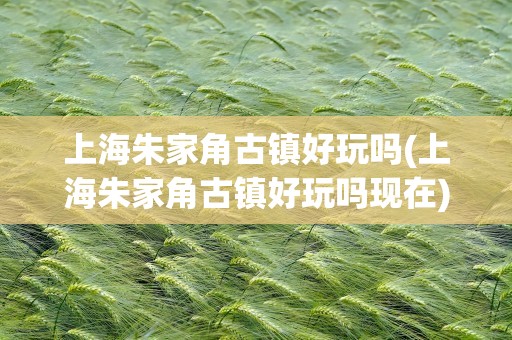 上海朱家角古镇好玩吗(上海朱家角古镇好玩吗现在)