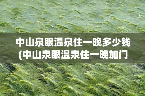 中山泉眼温泉住一晚多少钱(中山泉眼温泉住一晚加门票)