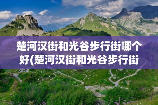 楚河汉街和光谷步行街哪个好(楚河汉街和光谷步行街哪个好玩)