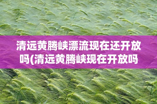 清远黄腾峡漂流现在还开放吗(清远黄腾峡现在开放吗)