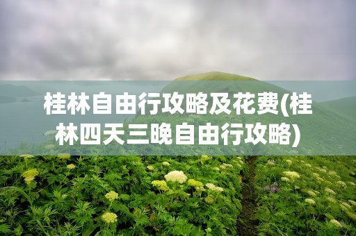 桂林自由行攻略及花费(桂林四天三晚自由行攻略)