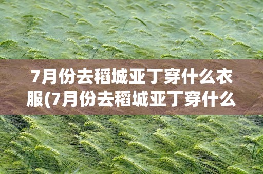 7月份去稻城亚丁穿什么衣服(7月份去稻城亚丁穿什么衣服好)