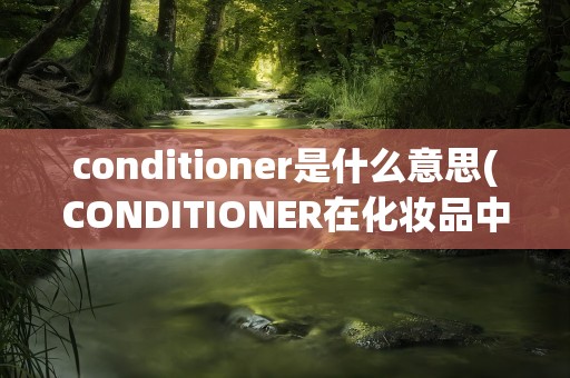 conditioner是什么意思(CONDITIONER在化妆品中的意思是什么)