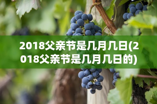 2018父亲节是几月几日(2018父亲节是几月几日的)