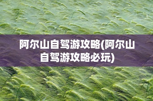 阿尔山自驾游攻略(阿尔山自驾游攻略必玩)