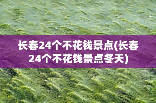 长春24个不花钱景点(长春24个不花钱景点冬天)