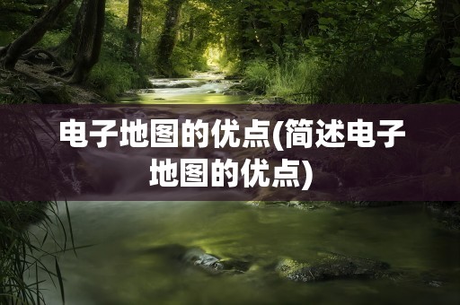 电子地图的优点(简述电子地图的优点)